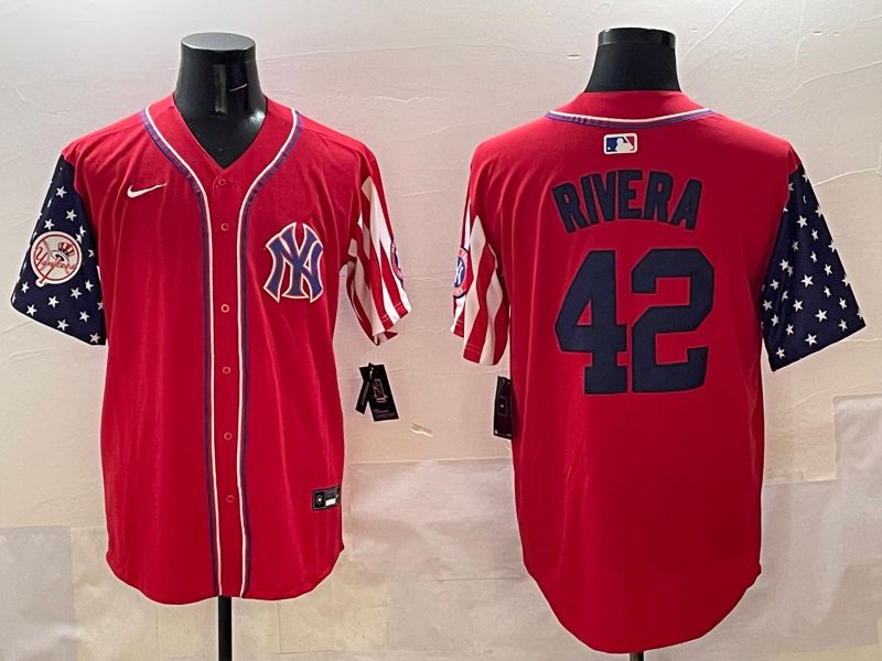 Men New York Yankees 42 Rivera Red a generation of national flags Jointly Name 2025 Nike MLB Jersey style 5
